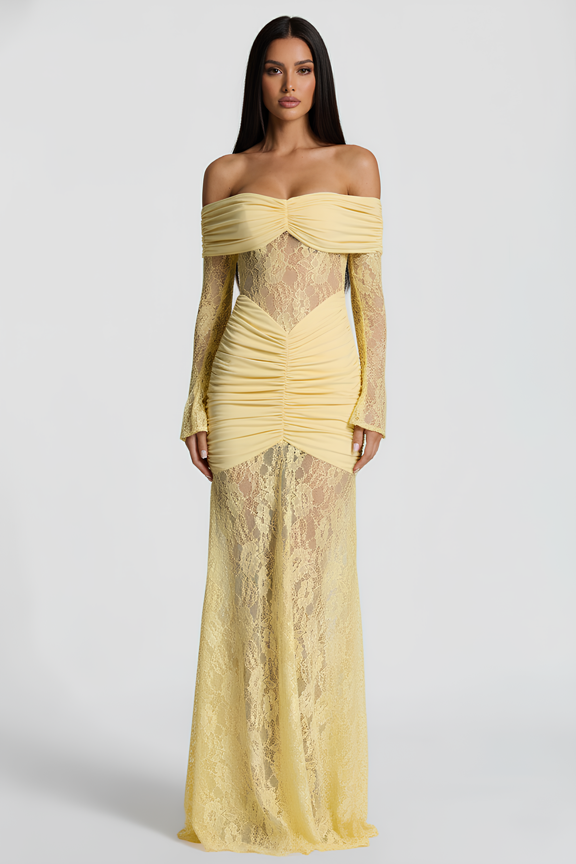 Langes Kleid Spitze Karla