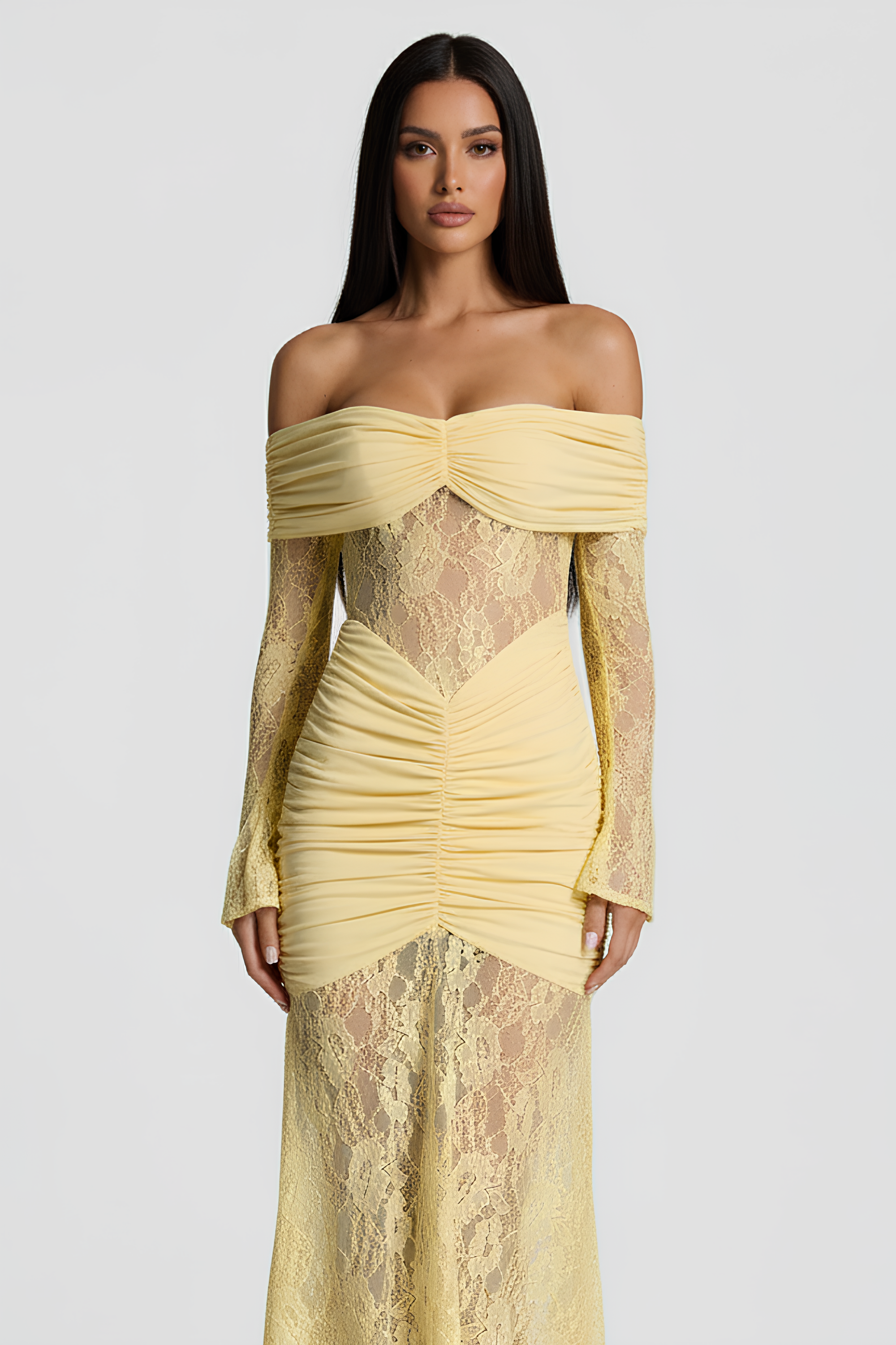 Langes Kleid Spitze Karla