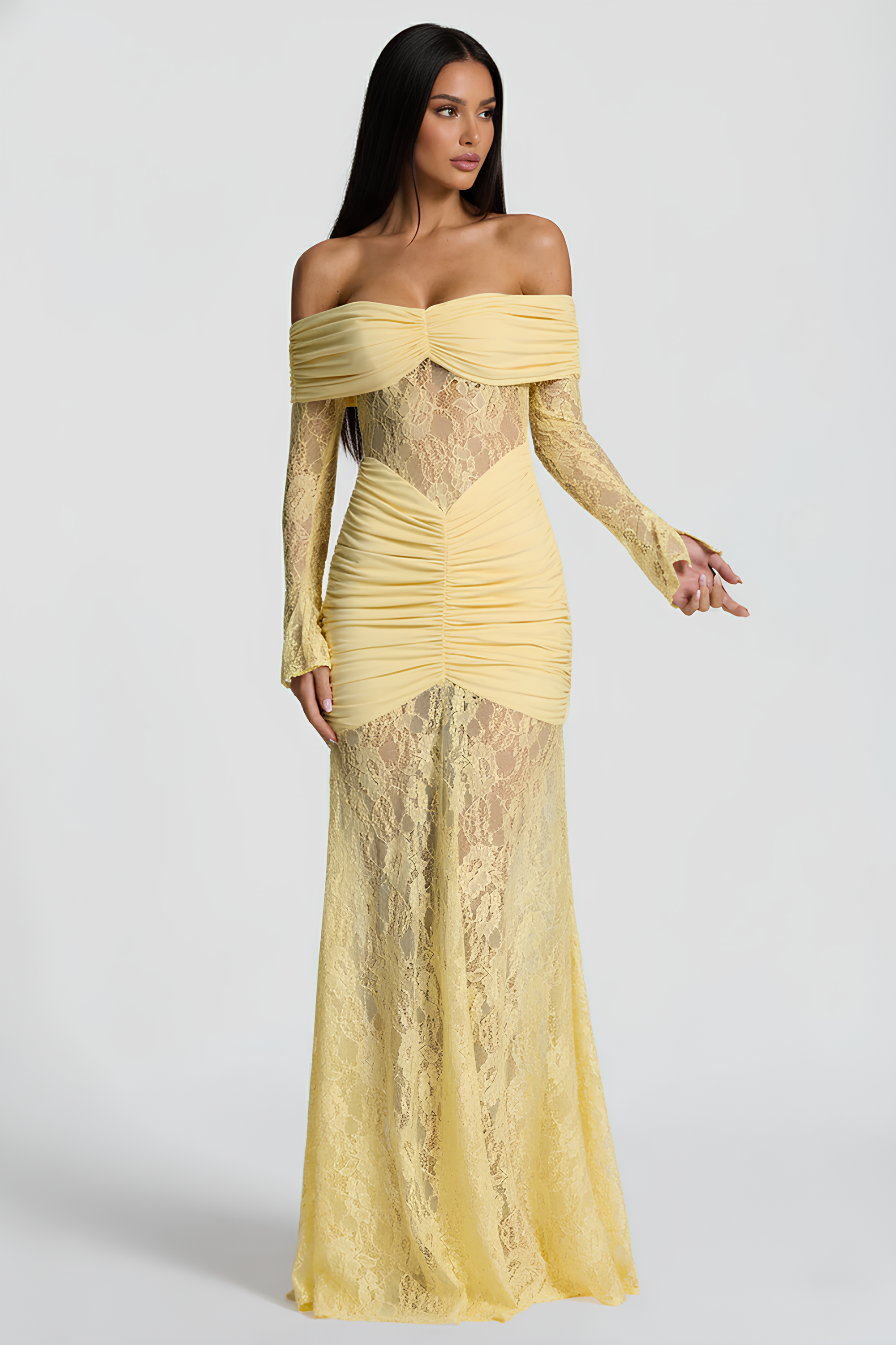 Langes Kleid Spitze Karla