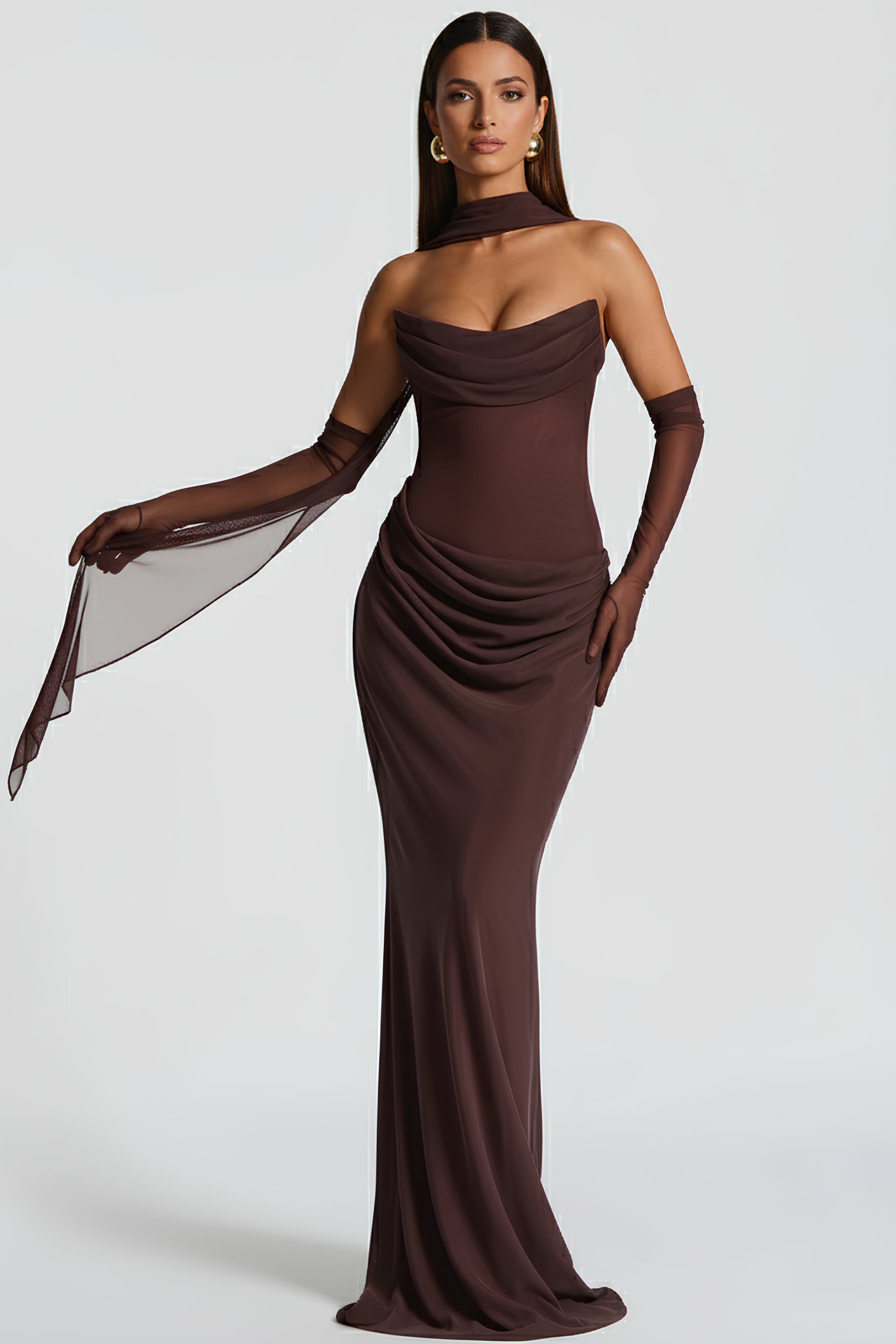 Langes Kleid Bustier Alessia