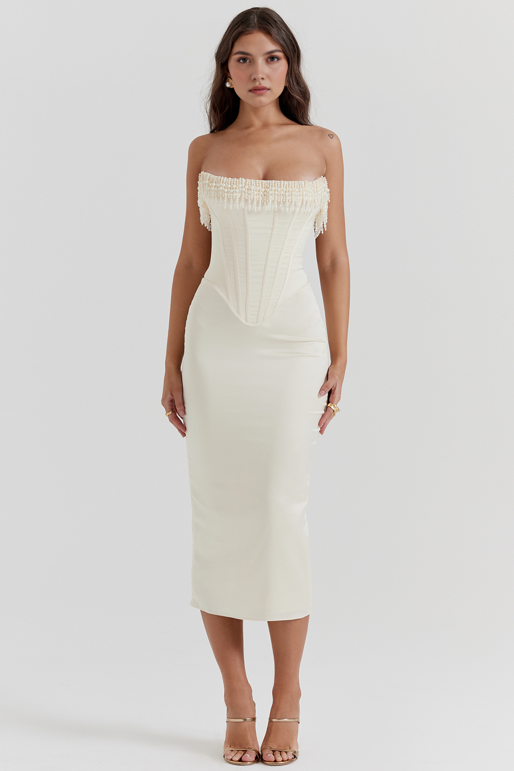 Kleid Korsett Luize Branco